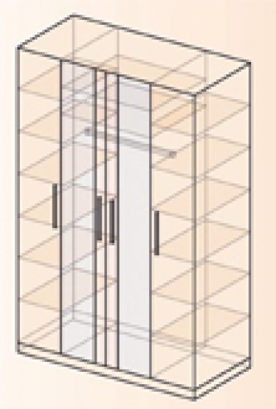 РМ-Шкаф 4-х дверный с зеркалами